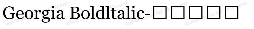 Georgia Boldltalic字体转换